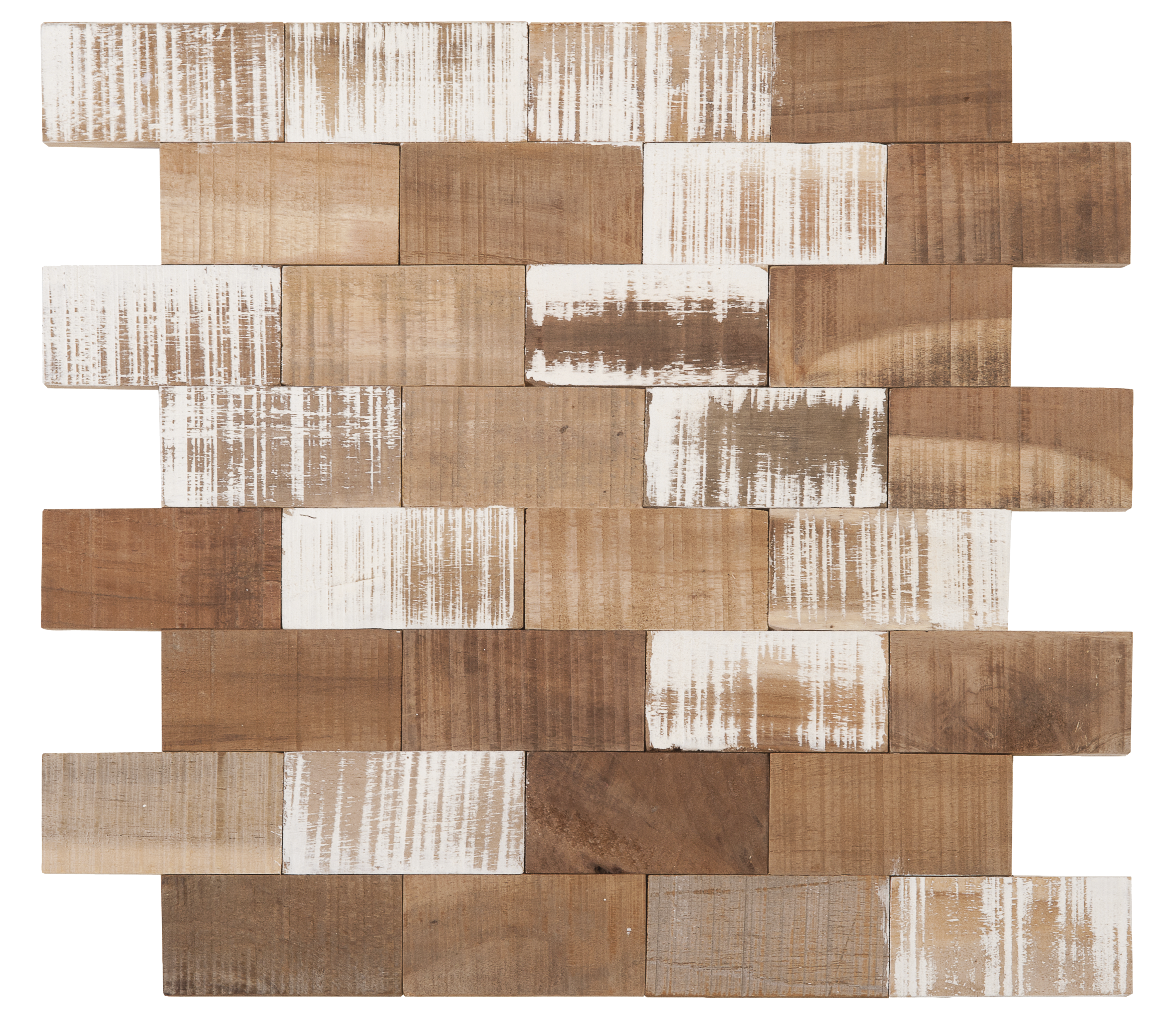 Washed Wood Brick Mosaic