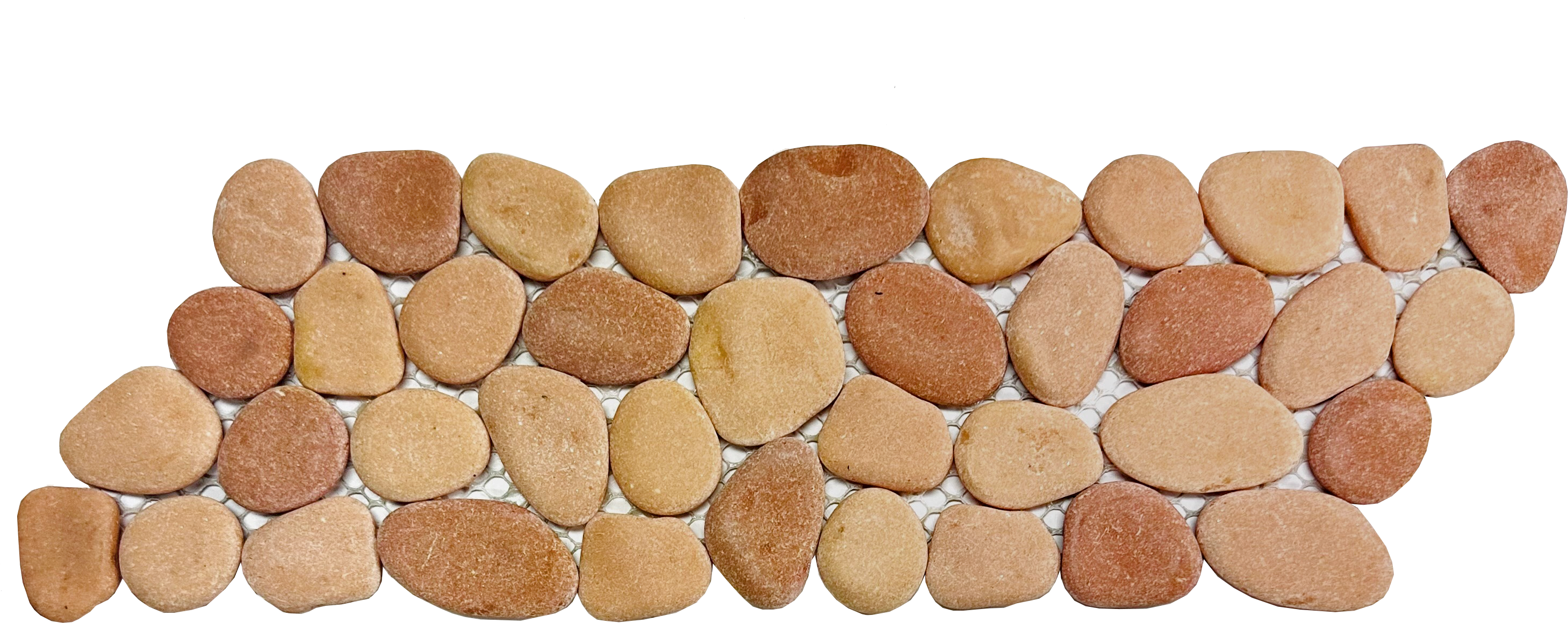 Mix Peach Reconstituted Pebble Border