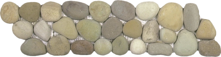 Golden Rectified Matte Pebble Interlocking Border