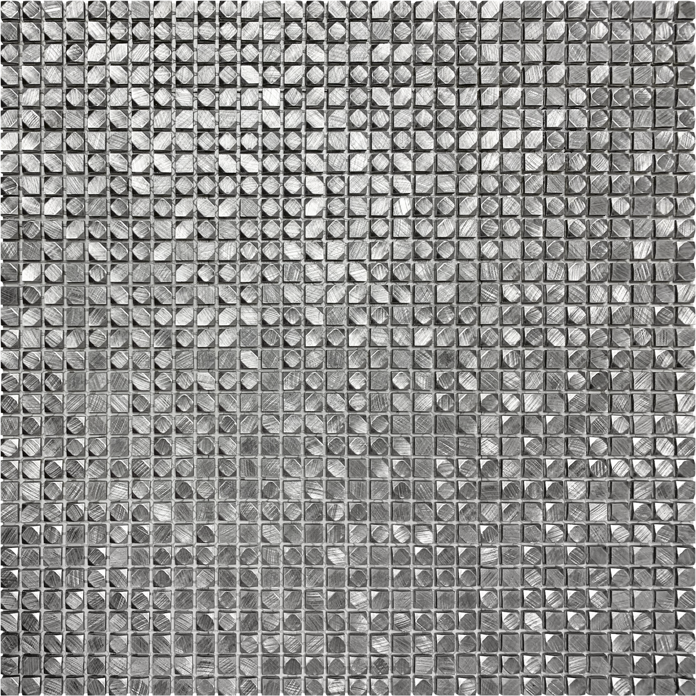 Mini hexagon silver aluminum mosaic