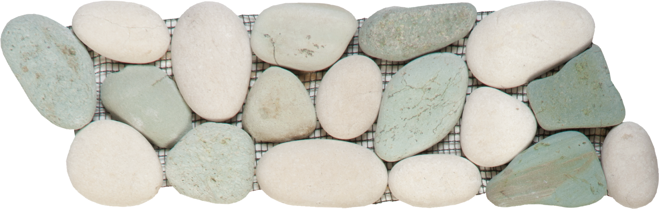 Mix White/Brown Reconstituted Pebble Border