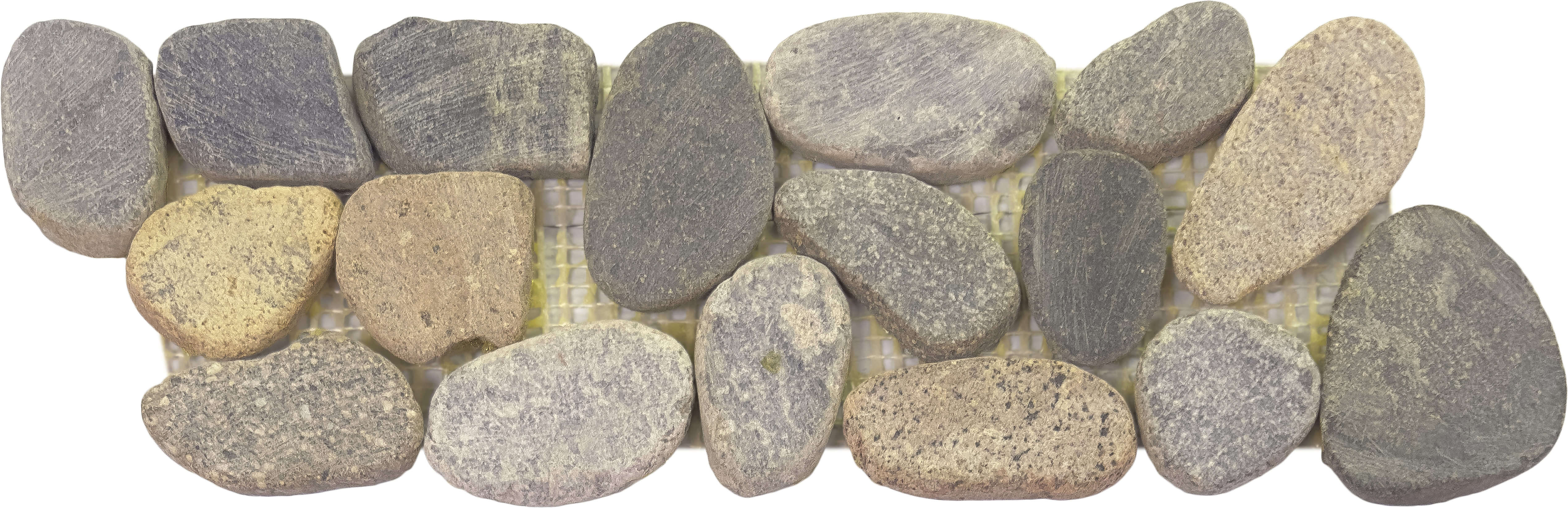 Dark Sliced Matte Pebble Interlocking Border