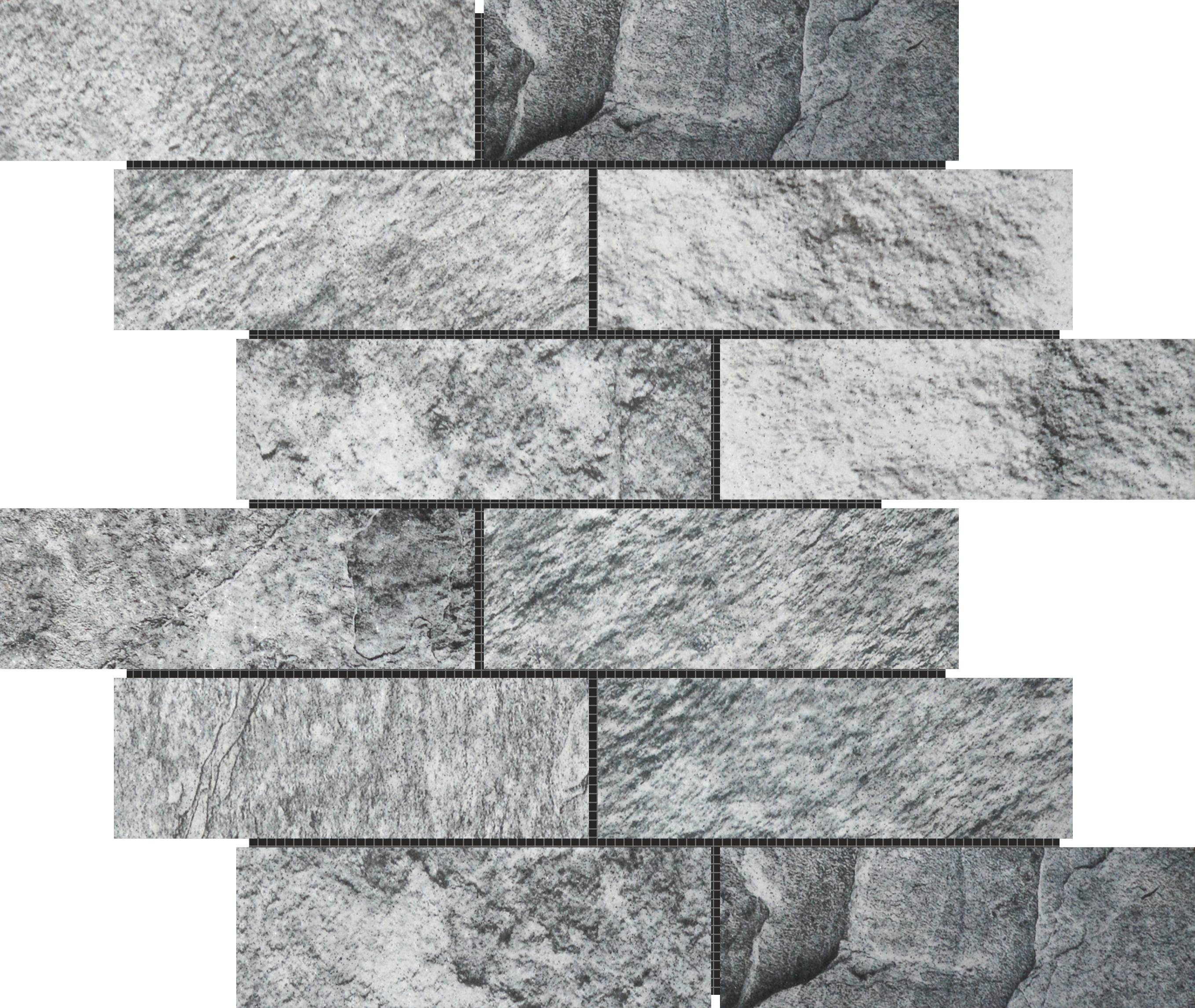 Slate Stone Grey  2"x6" Glazed Ceramic B