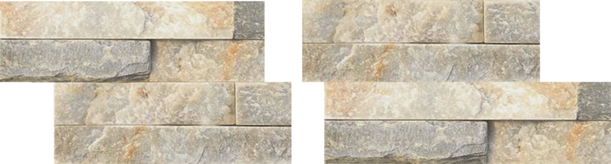Grey/Beige Angle Pieces Wall Cladding