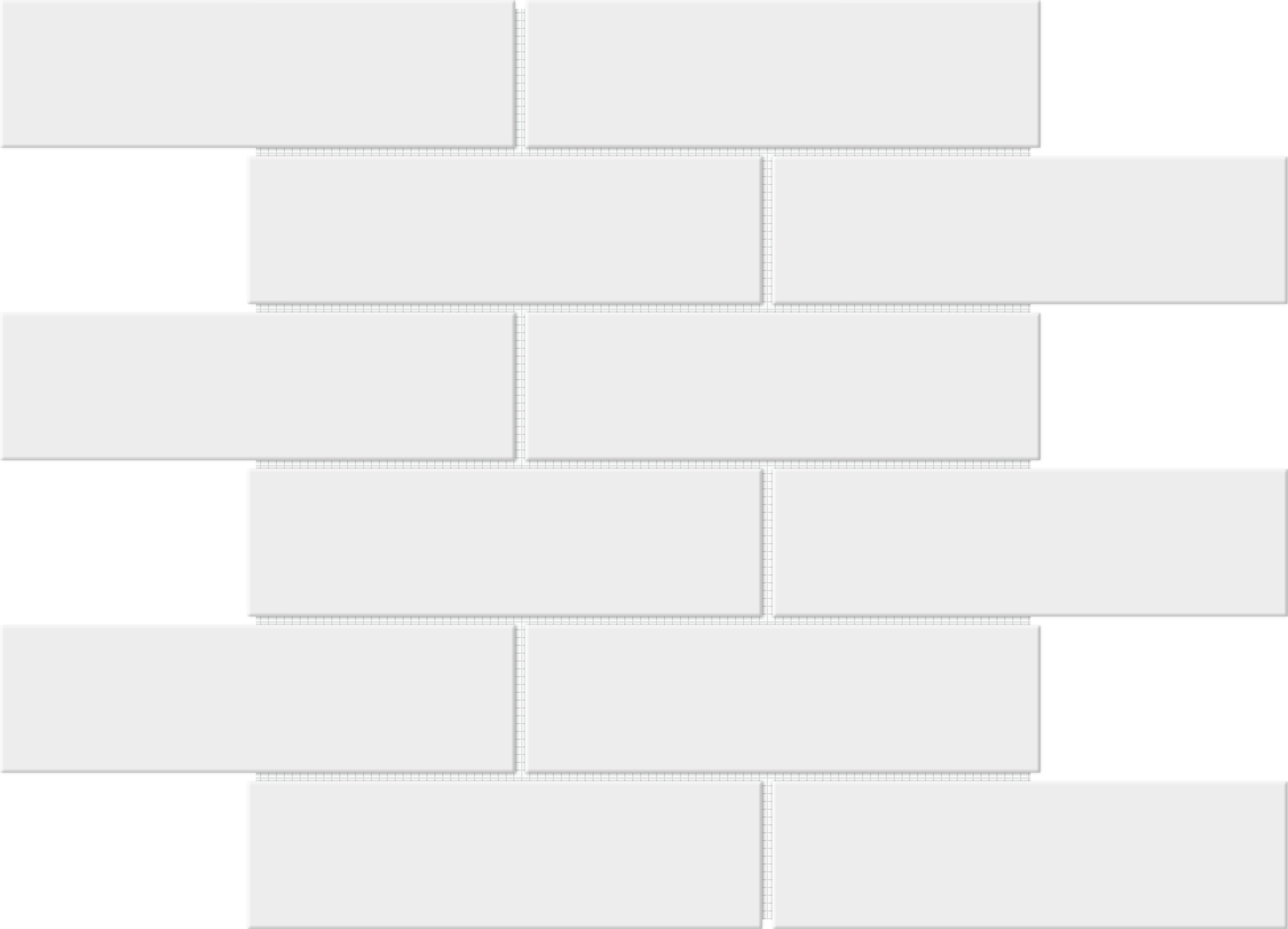 White Brick Pattern Glossy 2"x6" Glazed