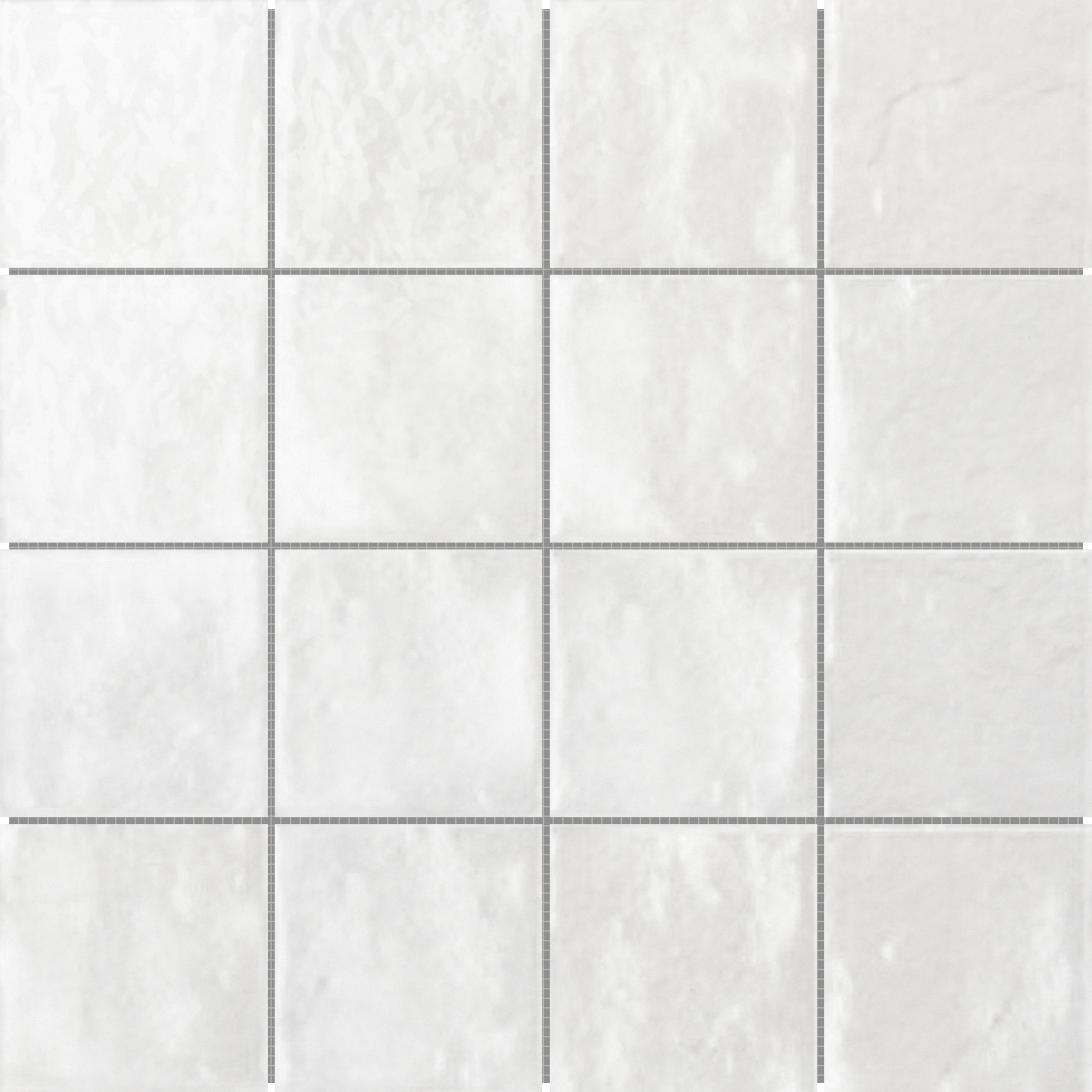 Zellige  3"x3" Glazed Ceramic White Mosa