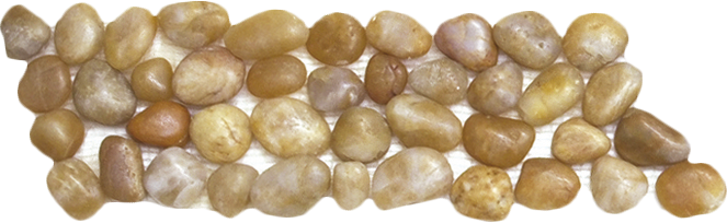 Beige Polished Pebble Interlocking Border