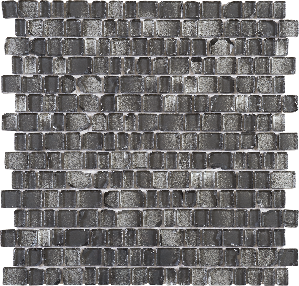 Black Glass Broken Edges Irregular Mosai