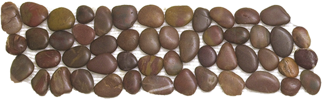 Brown Polished Pebble Border