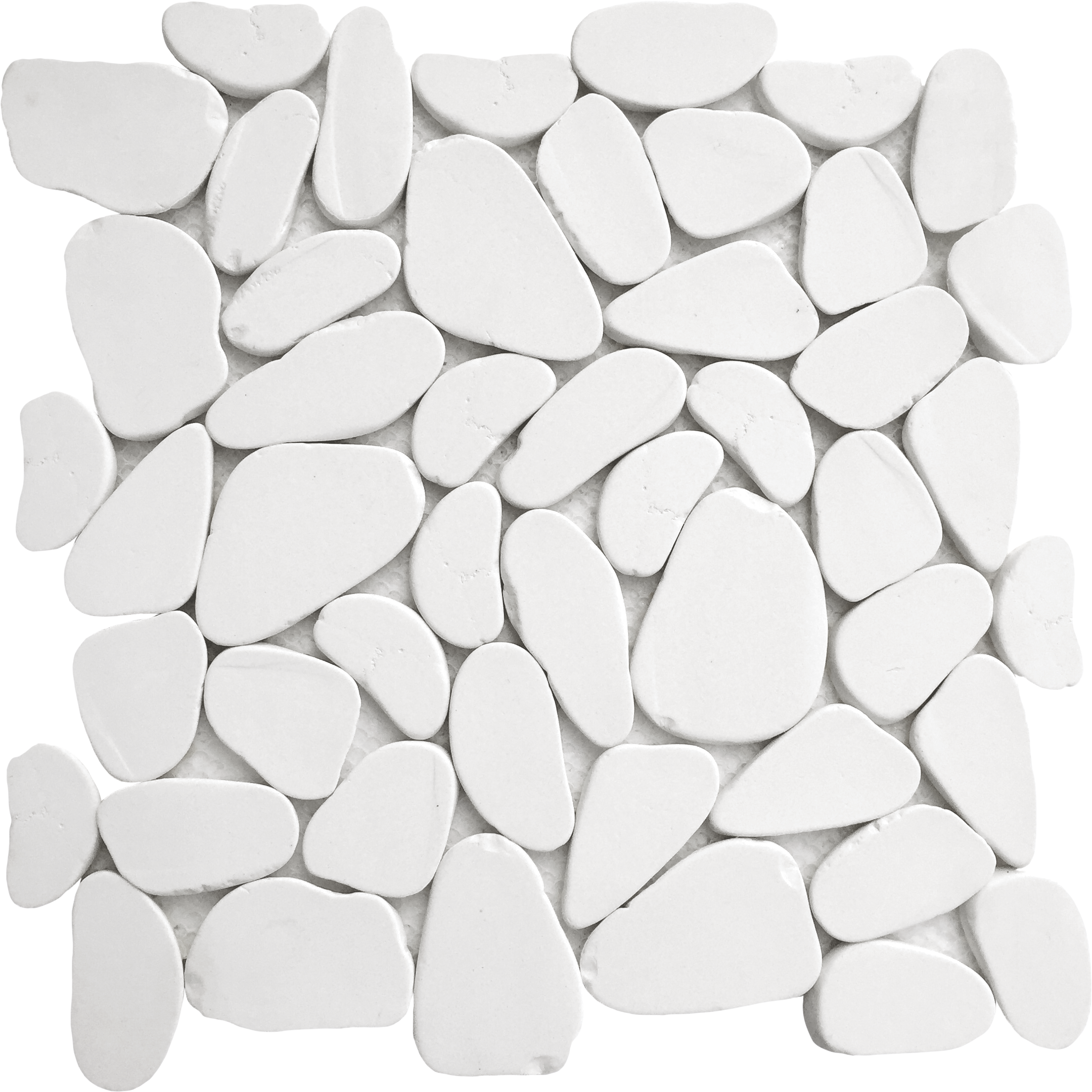 White Reconstituted XL Stone Mosaic Inte