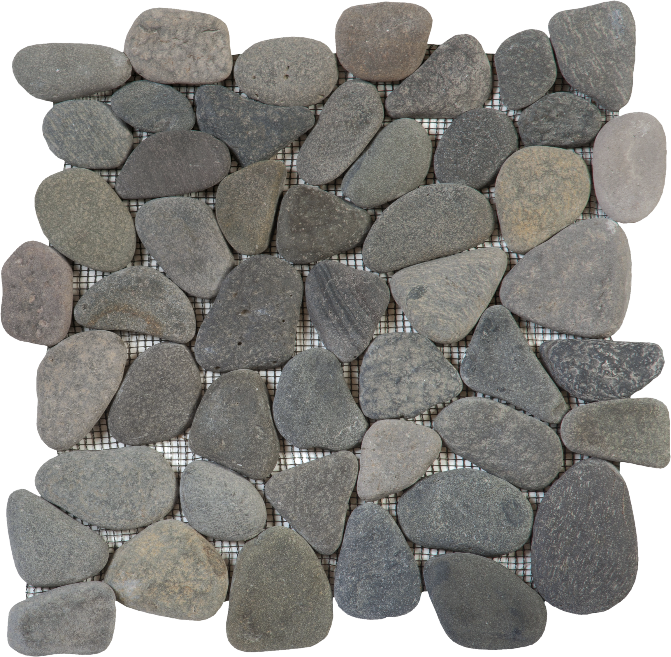 Grey Rectified Matte Pebble Interlocking