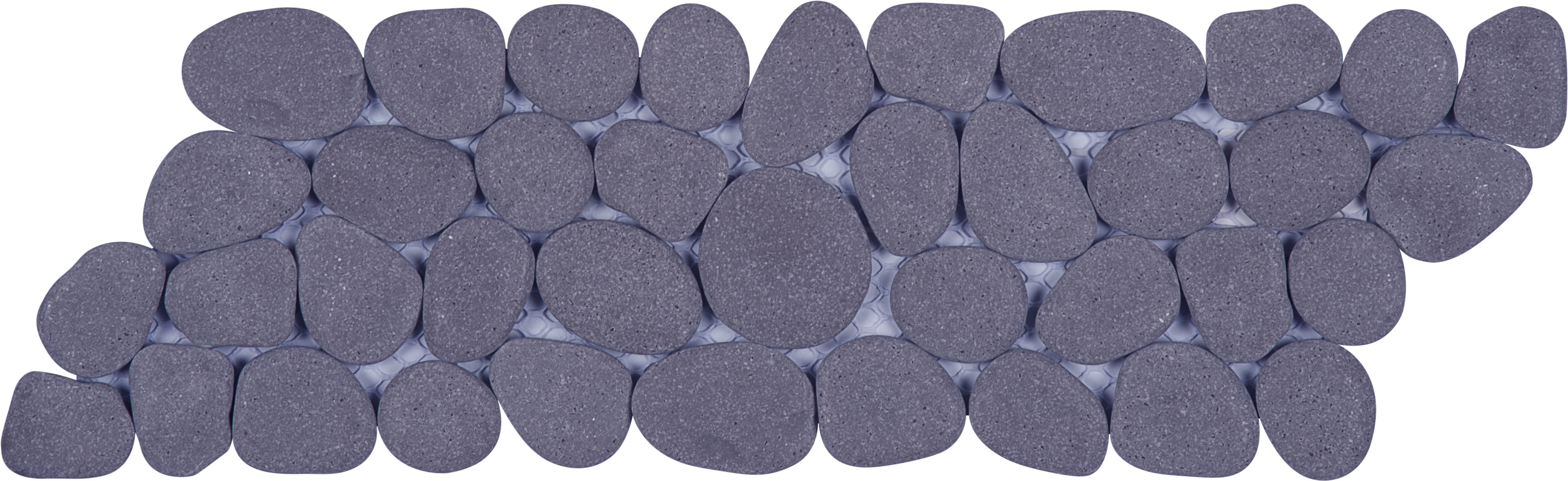 Grey Reconstituted Pebble Mosaic Interlock Border