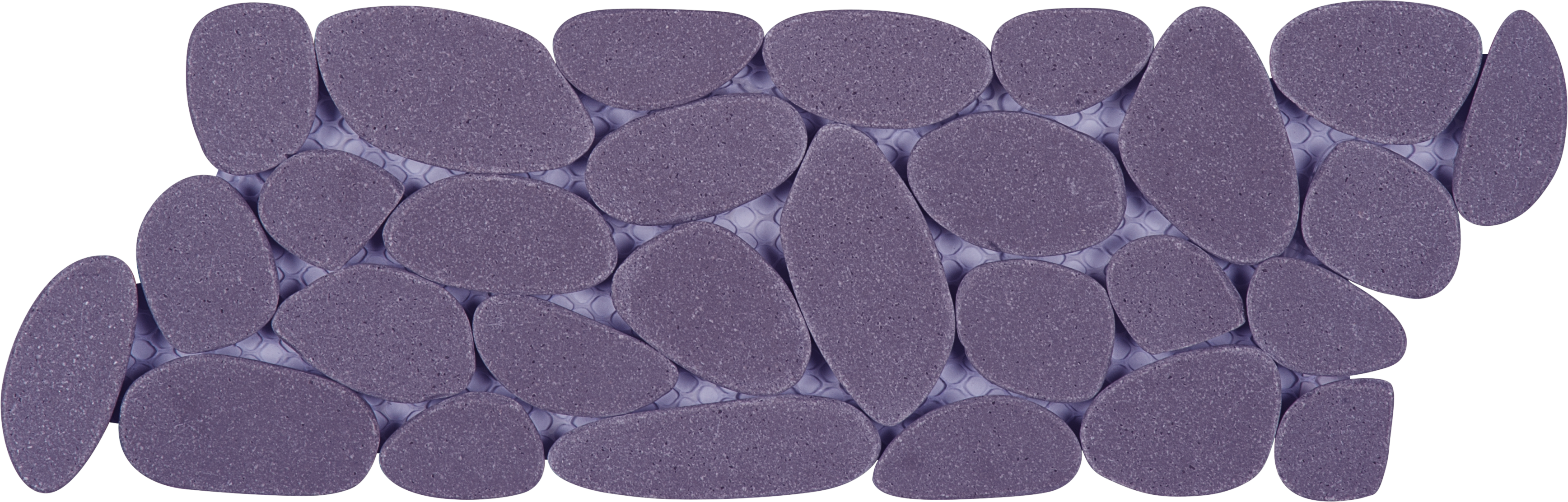 Light Grey Sliced Reconstituted Pebble Interlock Border