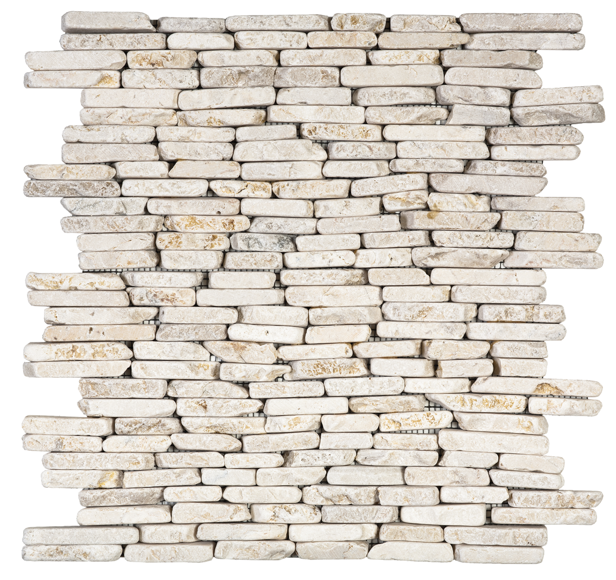 White Stacked Brick Marble Interlocking