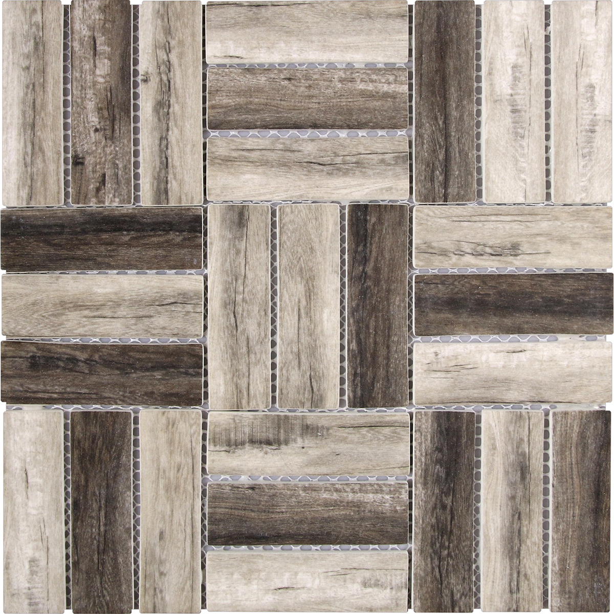 Recycled Glass Stacked Grey Beige Square