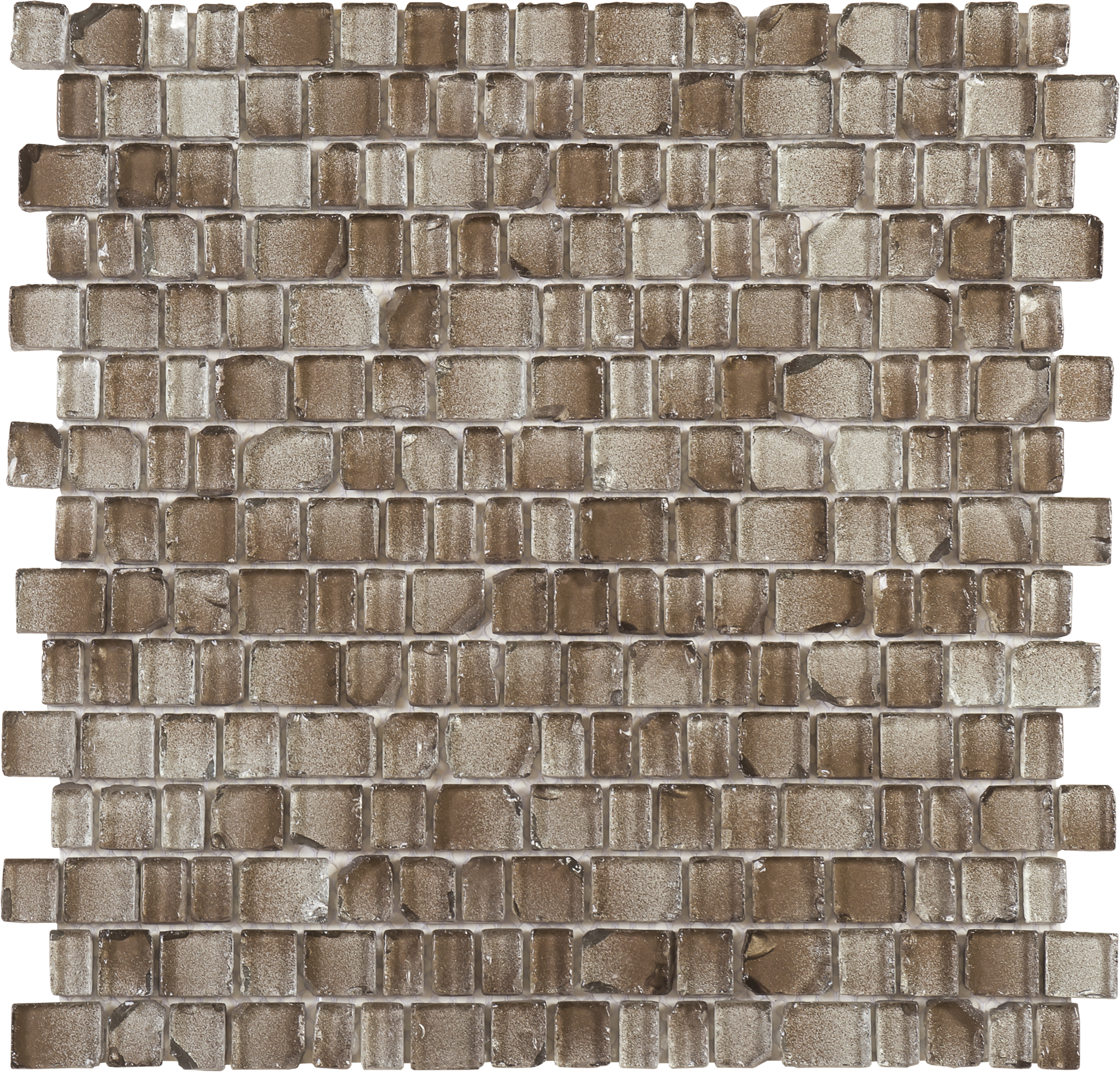 Brown Glass Broken Edges Irregular Mosai